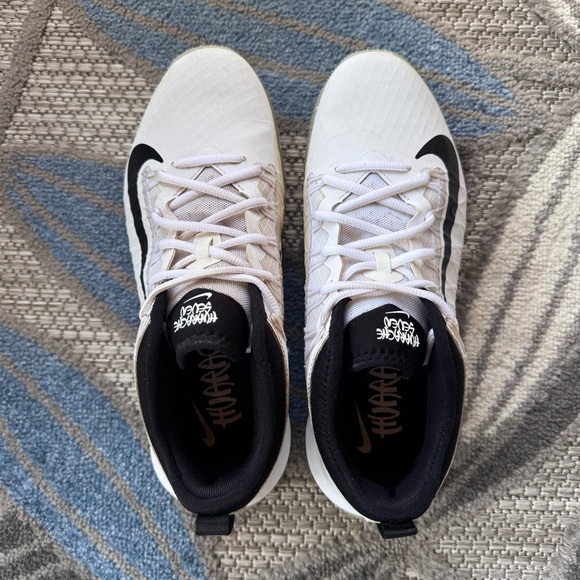 NIKE ALPHA HUARACHE 7 PRO TURF LAX SHOE WHITE/BLACK CJ0235-102 MEN’S SIZE 8 - Picture 4 of 8